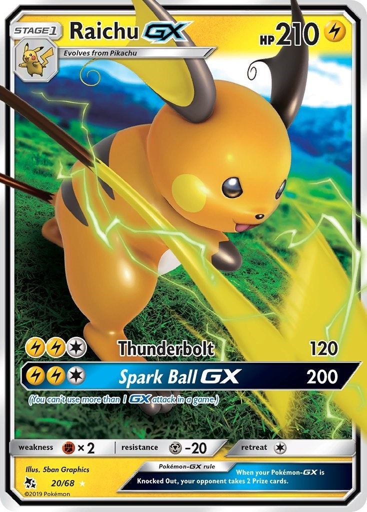 Image for Raichu GX (20/68) [Hidden Fates] - Pokemon