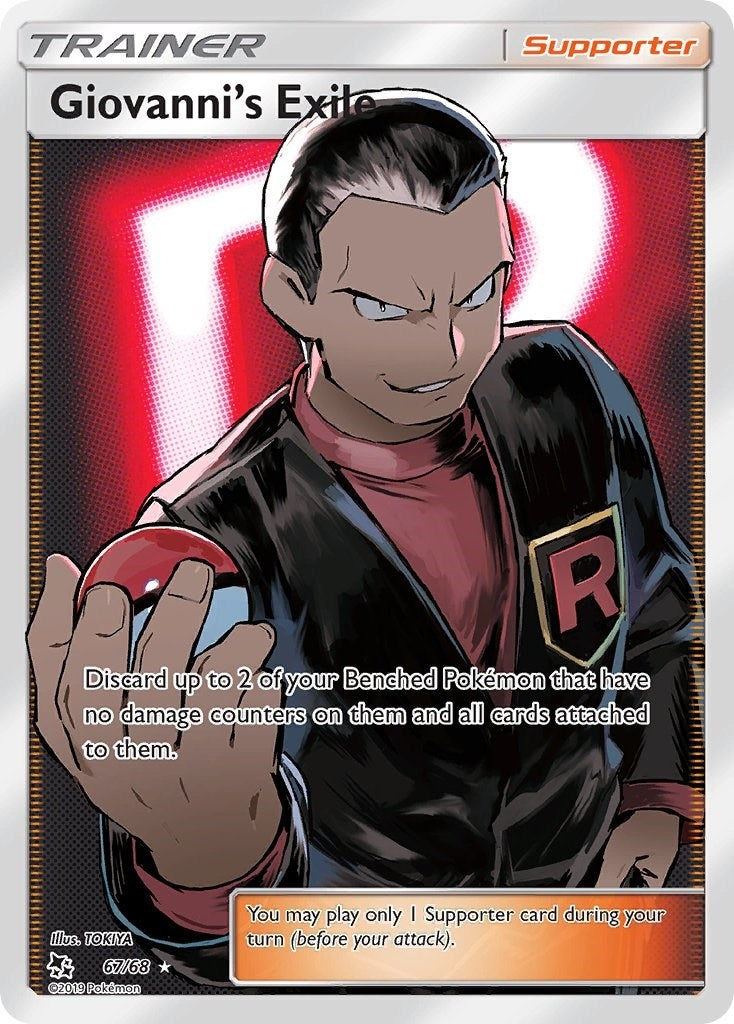 Image for Giovanni's Exile (Full Art) (67/68) [Hidden Fates] - Pokemon