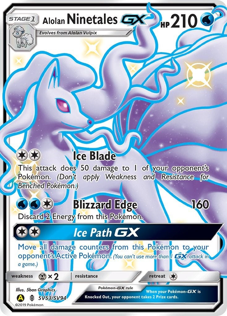 Image for Alolan Ninetales GX (SV53/SV94) [Hidden Fates: Shiny Vault] - Pokemon
