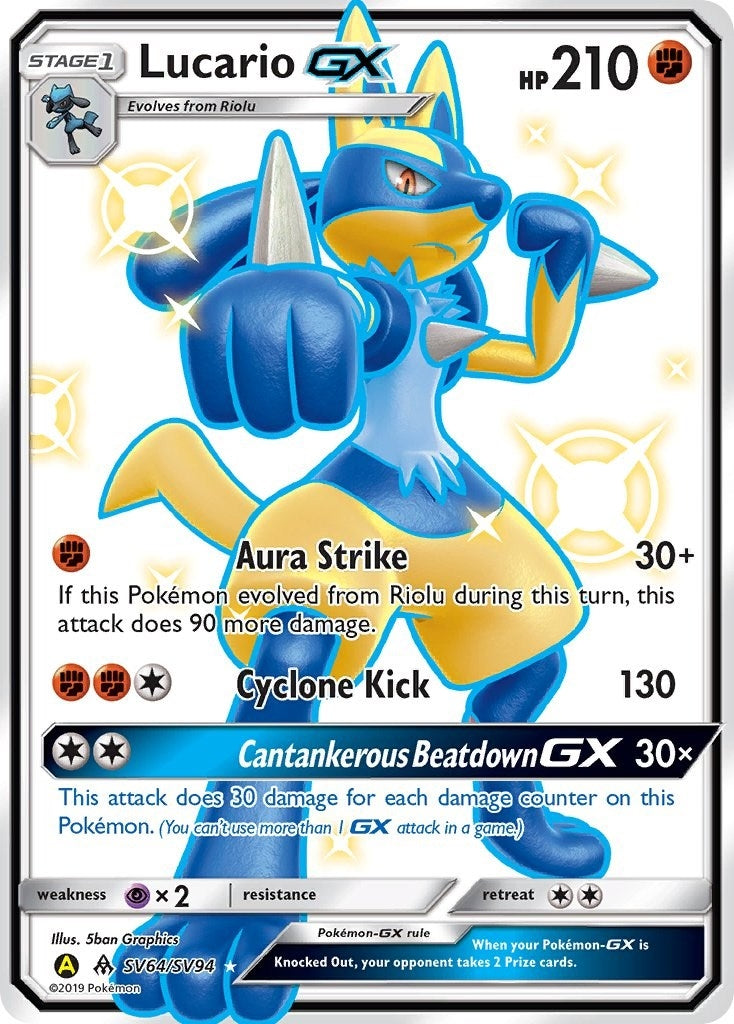 Image for Lucario GX (SV64/SV94) [Hidden Fates: Shiny Vault] - Pokemon