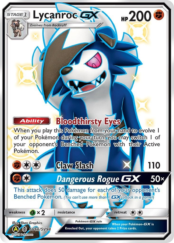 Image for Lycanroc GX (SV66) (SV66/SV94) [Hidden Fates: Shiny Vault] - Pokemon