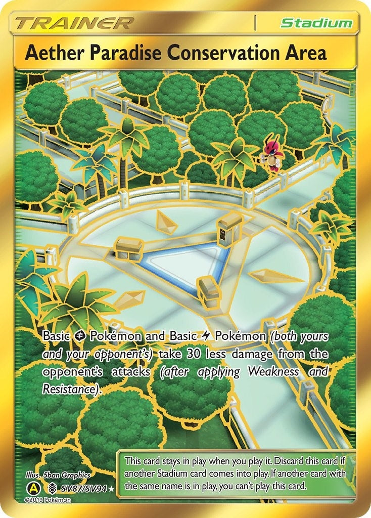 Image for Aether Paradise Conservation Area (SV87/SV94) [Hidden Fates: Shiny Vault] - Pokemon
