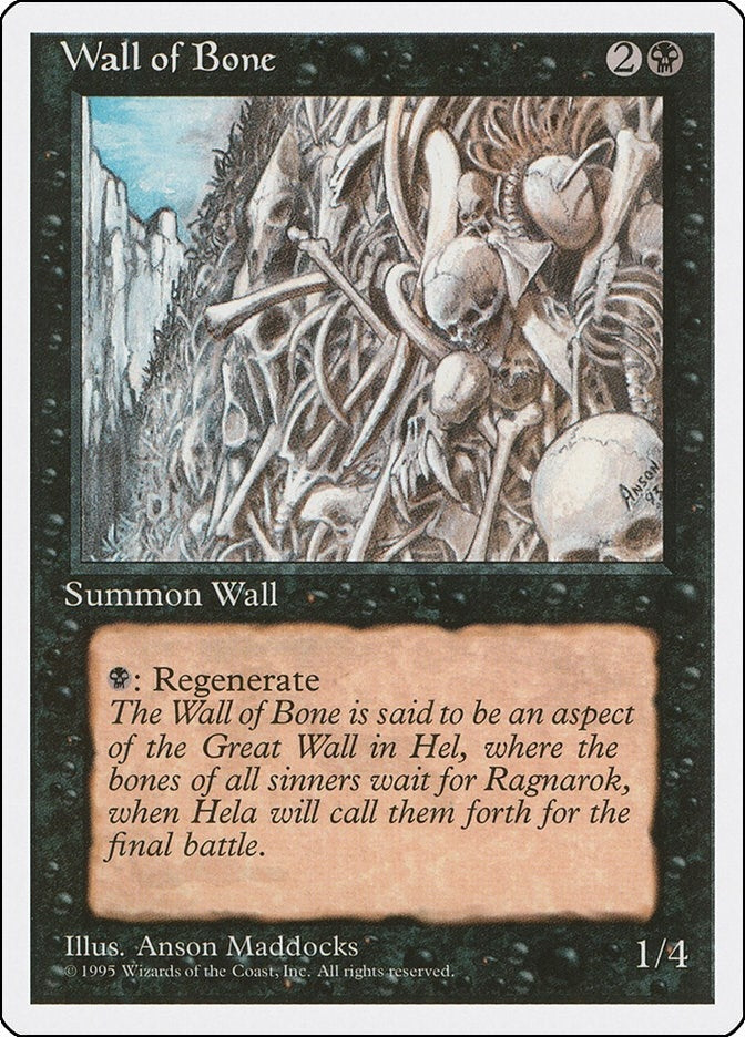 Image for Wall of Bone [Fourth Edition] - Magic: The Gathering