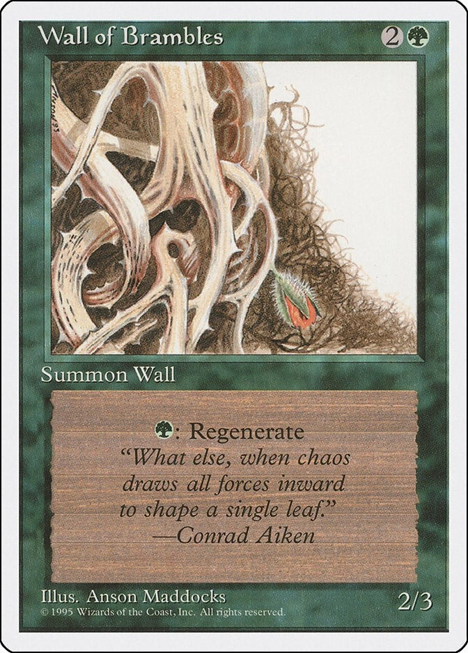 Image for Wall of Brambles [Fourth Edition] - Magic: The Gathering