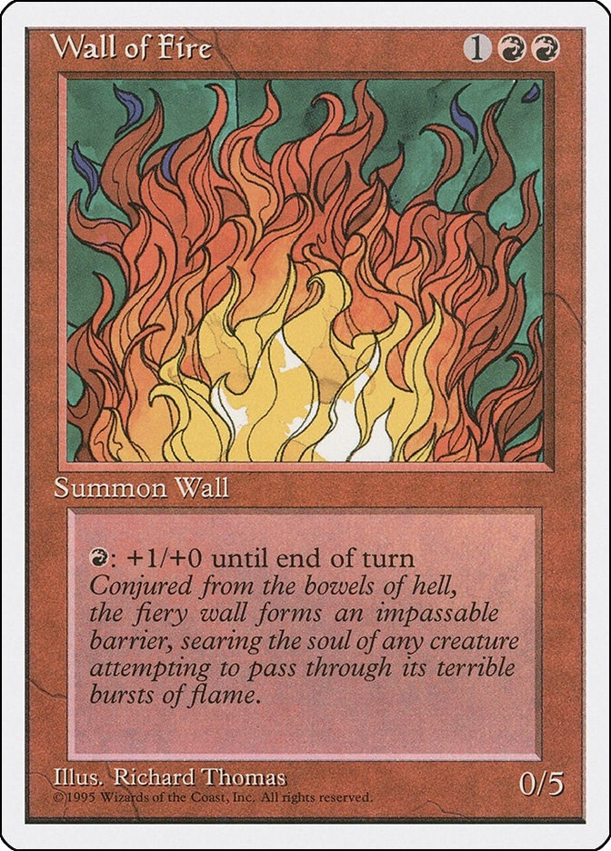 Image for Wall of Fire [Fourth Edition] - Magic: The Gathering
