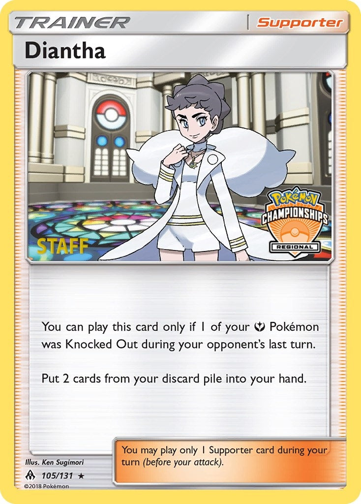 Image for Diantha - 105/131 (Regional Championships) [Staff] (105/131) [League & Championship Cards] - Pokemon