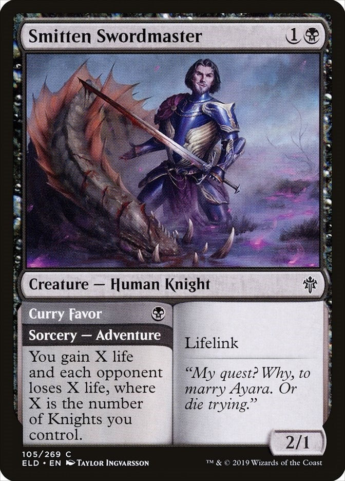 Image for Smitten Swordmaster (105) [Throne of Eldraine] - Magic: The Gathering