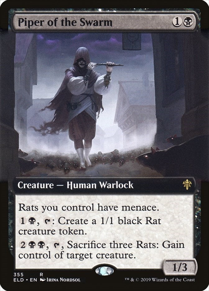 Image for Piper of the Swarm (Extended Art) (355) [Throne of Eldraine] - Magic: The Gathering