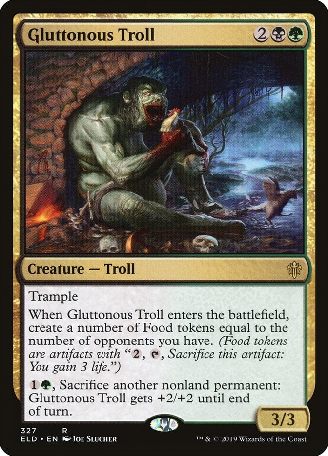 Image for Gluttonous Troll (327) [Throne of Eldraine] - Magic: The Gathering