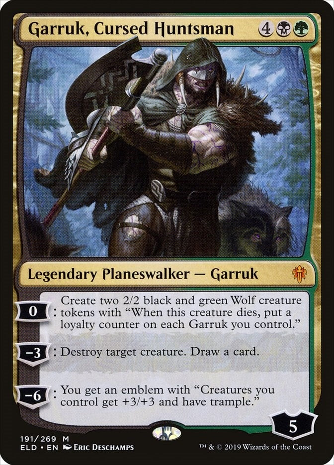 Image for Garruk, Cursed Huntsman (191) [Throne of Eldraine] - Magic: The Gathering