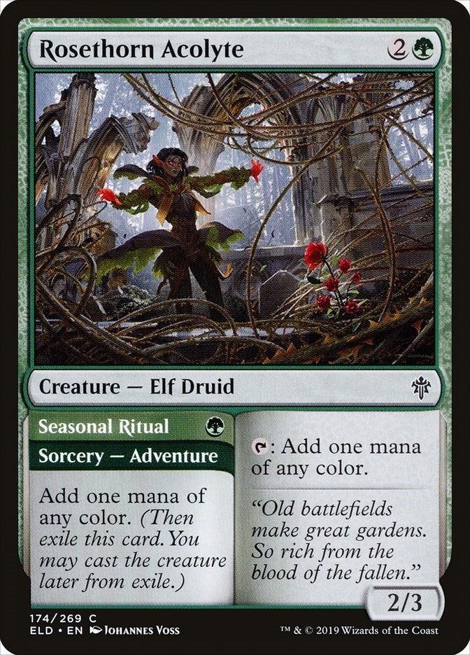 Image for Rosethorn Acolyte (174) [Throne of Eldraine] - Magic: The Gathering