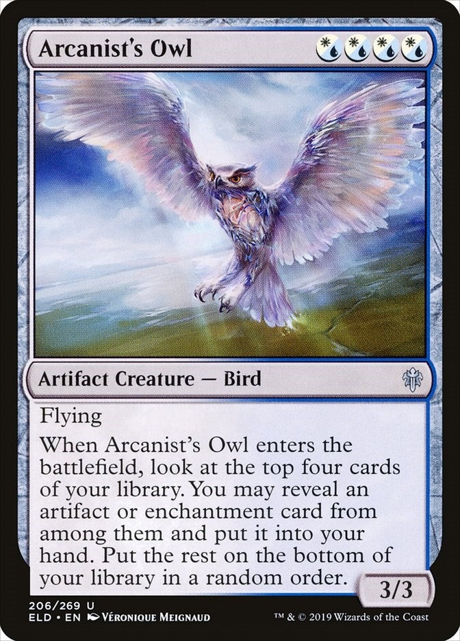 Image for Arcanist's Owl (206) [Throne of Eldraine] - Magic: The Gathering