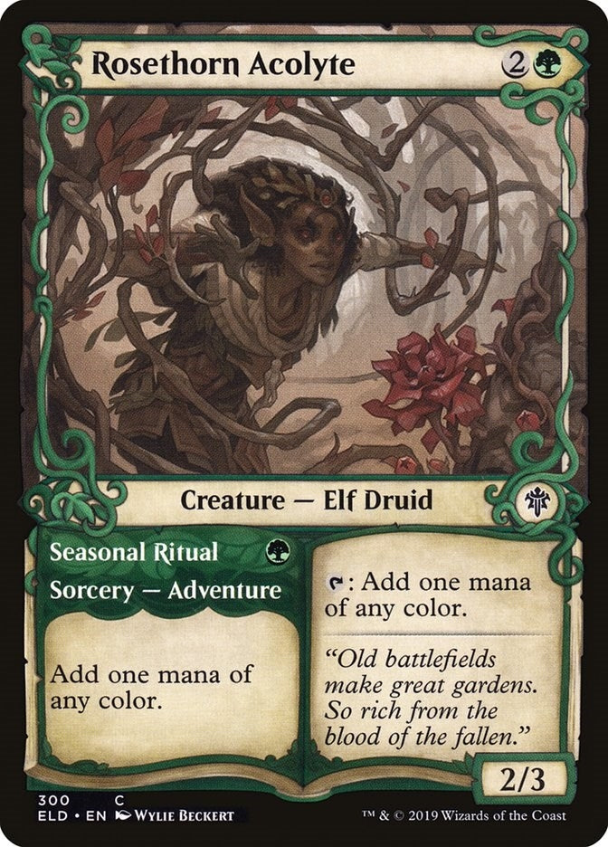 Image for Rosethorn Acolyte (Showcase) (300) [Throne of Eldraine] - Magic: The Gathering
