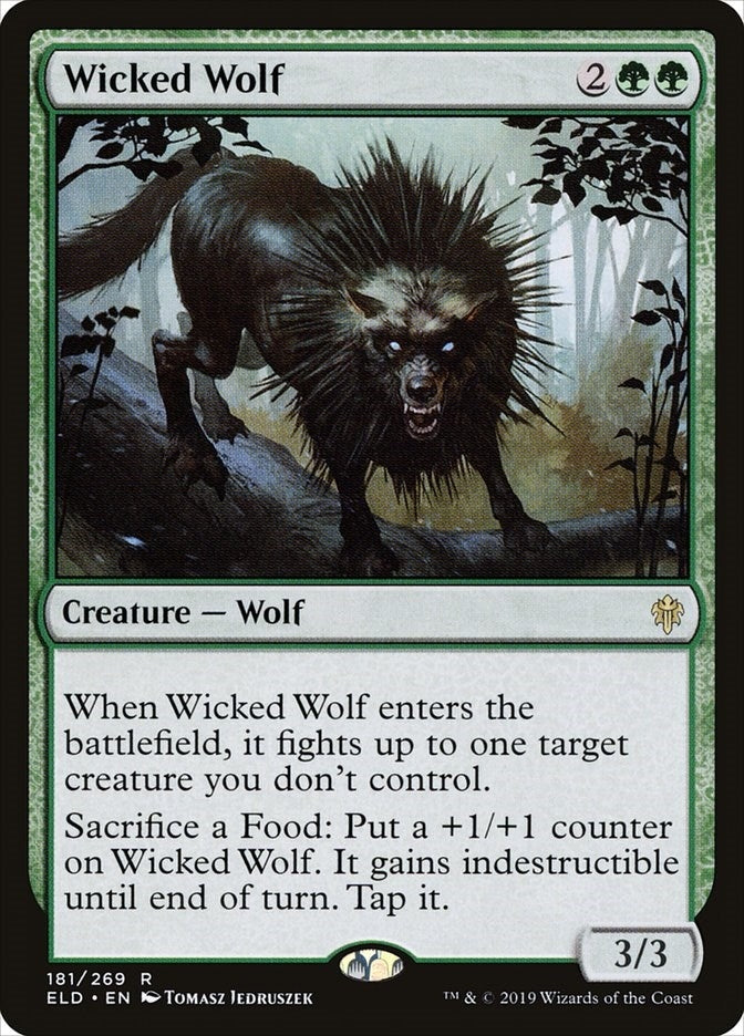 Image for Wicked Wolf (181) [Throne of Eldraine] - Magic: The Gathering