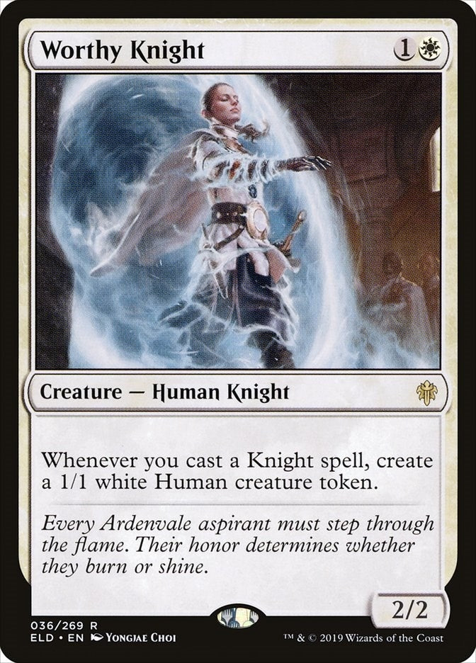 Image for Worthy Knight (36) [Throne of Eldraine] - Magic: The Gathering