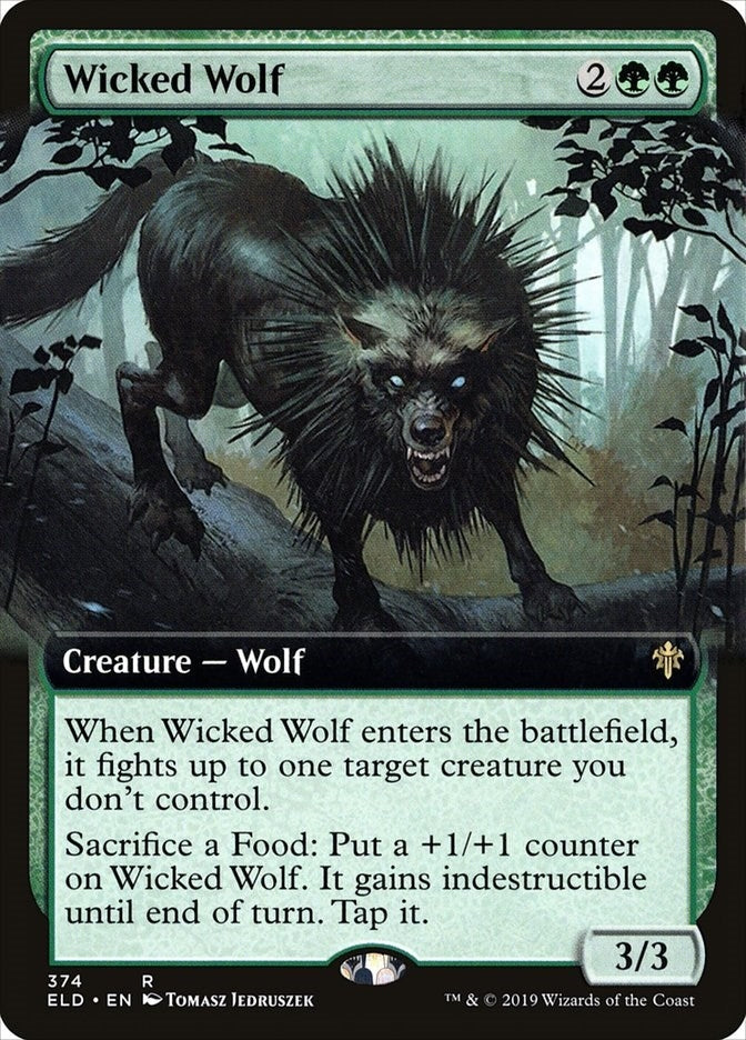 Wicked Wolf (Extended Art) (374) [Throne of Eldraine]