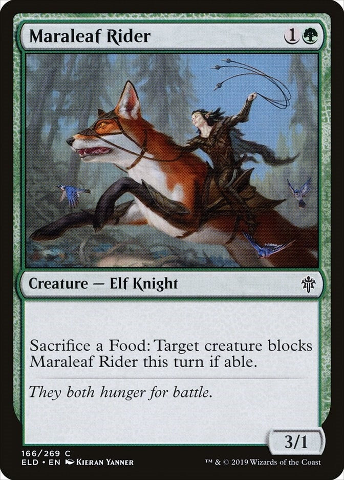 Image for Maraleaf Rider (166) [Throne of Eldraine] - Magic: The Gathering