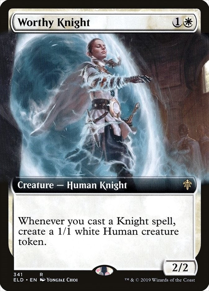 Image for Worthy Knight (Extended Art) (341) [Throne of Eldraine] - Magic: The Gathering