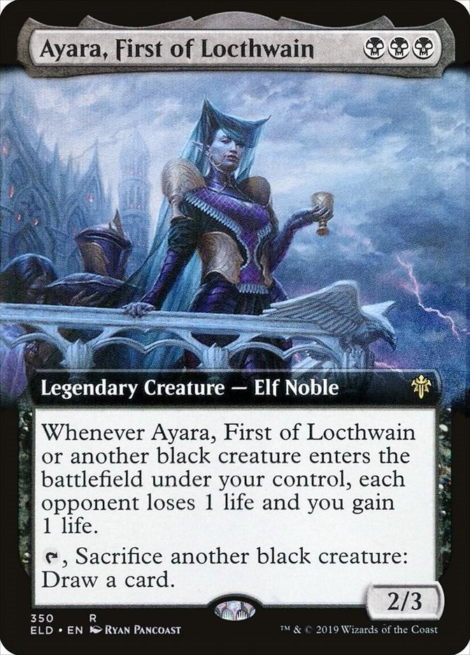 Image for Ayara, First of Locthwain (Extended Art) (350) [Throne of Eldraine] - Magic: The Gathering