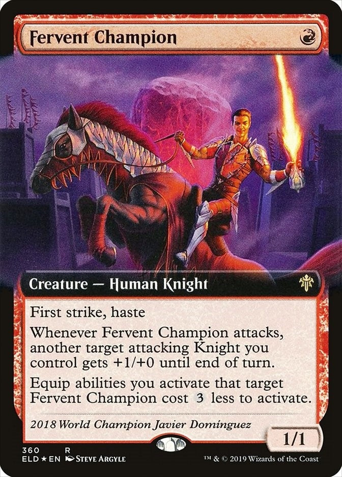 Image for Fervent Champion (Extended Art) (360) [Throne of Eldraine] - Magic: The Gathering