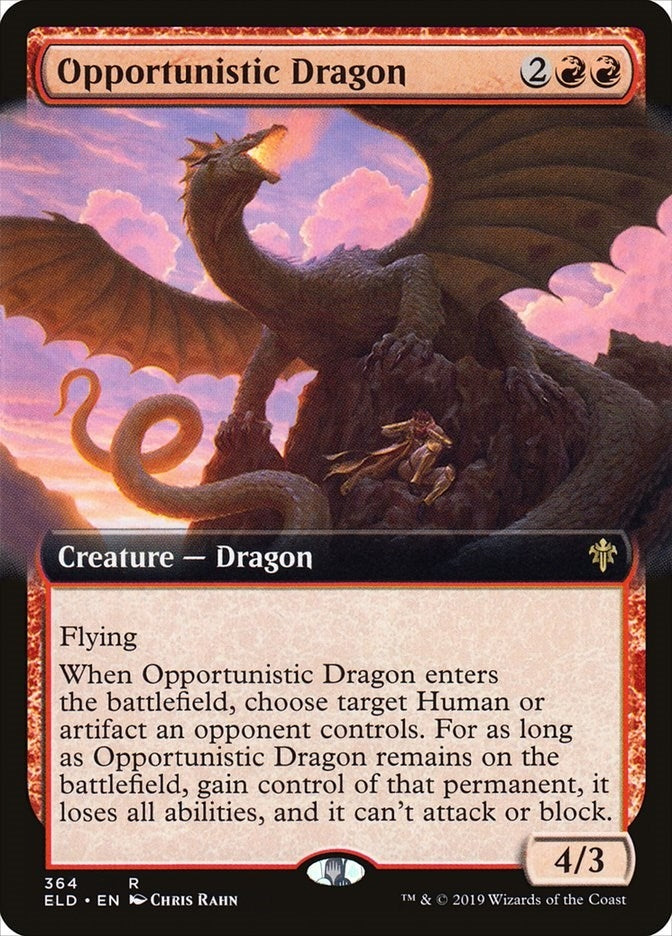 Image for Opportunistic Dragon (Extended Art) (364) [Throne of Eldraine] - Magic: The Gathering