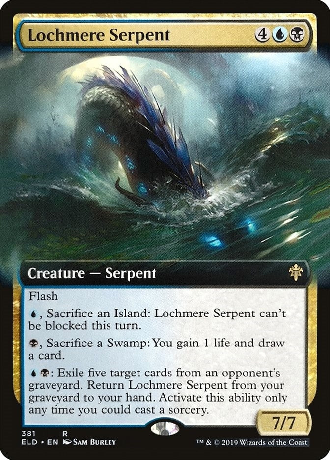 Image for Lochmere Serpent (Extended Art) (381) [Throne of Eldraine] - Magic: The Gathering