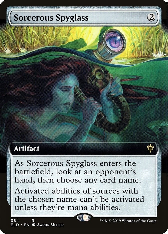 Image for Sorcerous Spyglass (Extended Art) (384) [Throne of Eldraine] - Magic: The Gathering