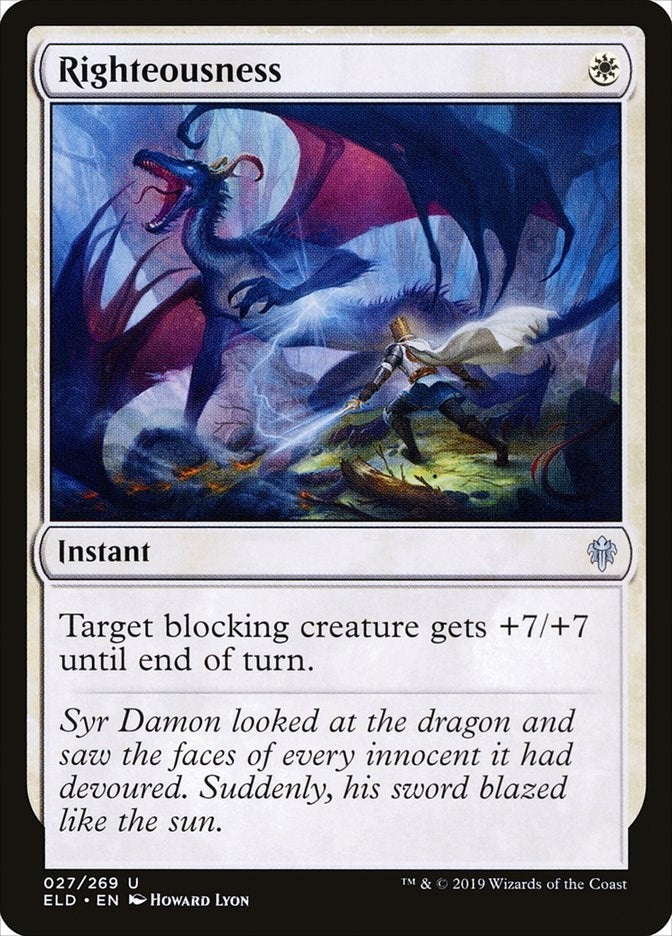 Image for Righteousness (27) [Throne of Eldraine] - Magic: The Gathering