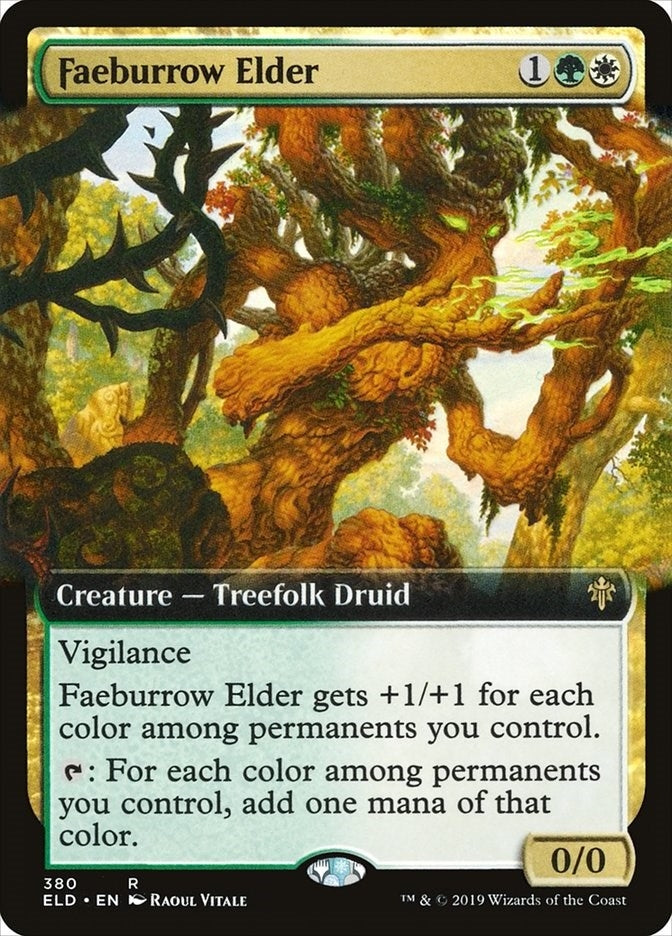 Image for Faeburrow Elder (Extended Art) (380) [Throne of Eldraine] - Magic: The Gathering