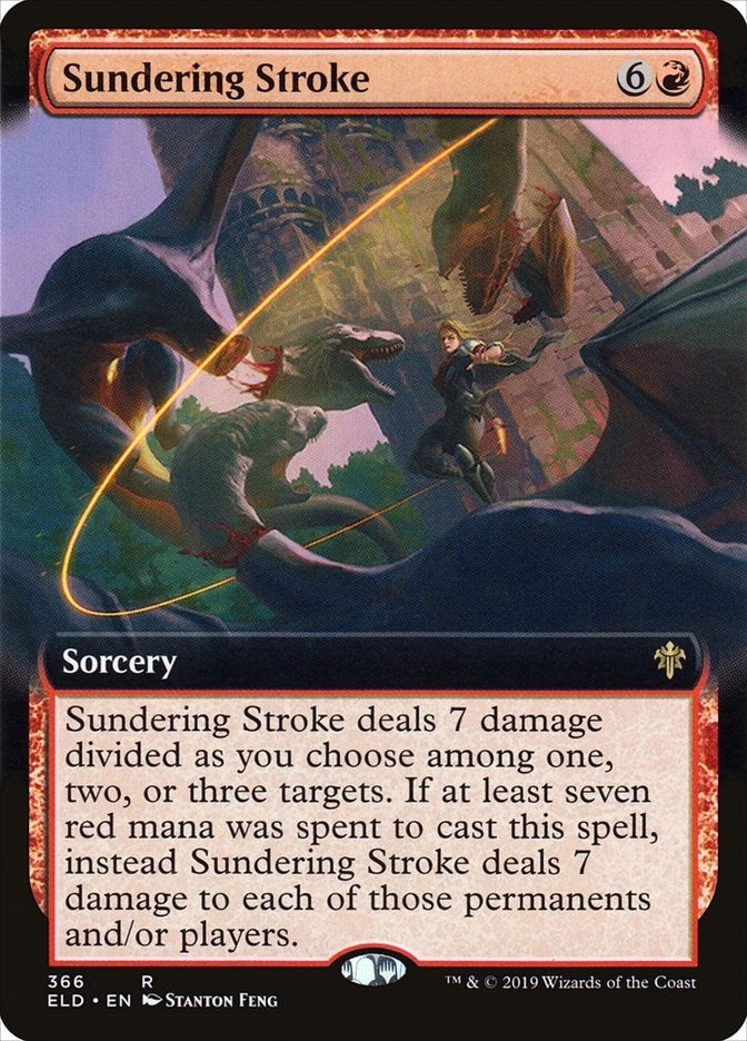 Image for Sundering Stroke (Extended Art) (366) [Throne of Eldraine] - Magic: The Gathering