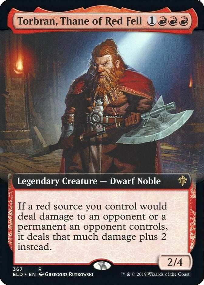 Image for Torbran, Thane of Red Fell (Extended Art) (367) [Throne of Eldraine] - Magic: The Gathering
