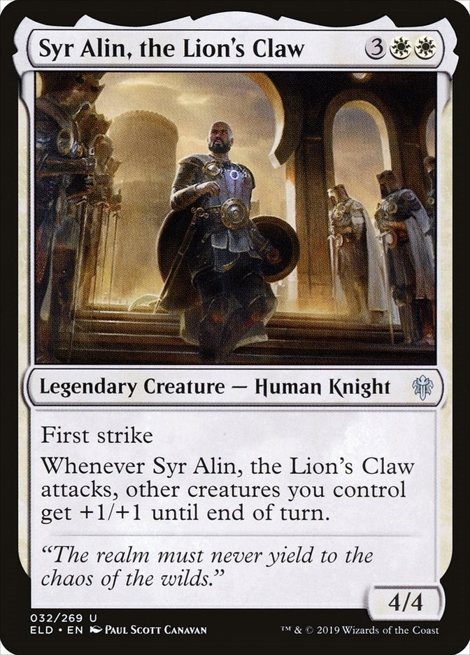 Image for Syr Alin, the Lion's Claw (32) [Throne of Eldraine] - Magic: The Gathering