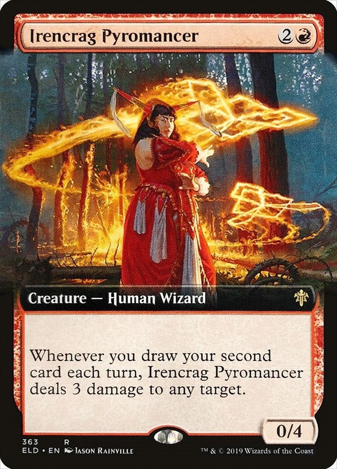 Image for Irencrag Pyromancer (Extended Art) (363) [Throne of Eldraine] - Magic: The Gathering