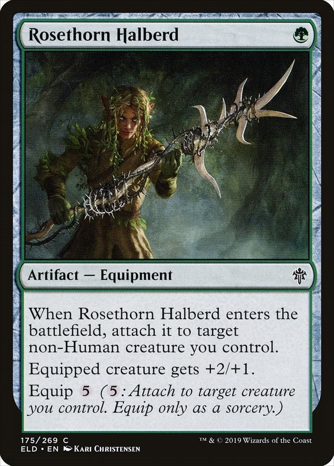 Image for Rosethorn Halberd (175) [Throne of Eldraine] - Magic: The Gathering