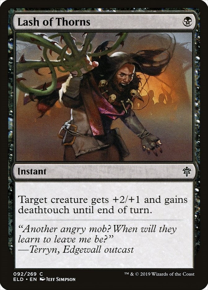 Image for Lash of Thorns (92) [Throne of Eldraine] - Magic: The Gathering
