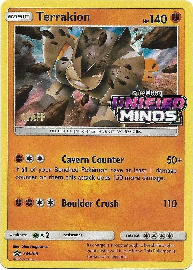 Image for Terrakion - SM205 (Prerelease) [Staff] (SM205) [SM Promos] - Pokemon