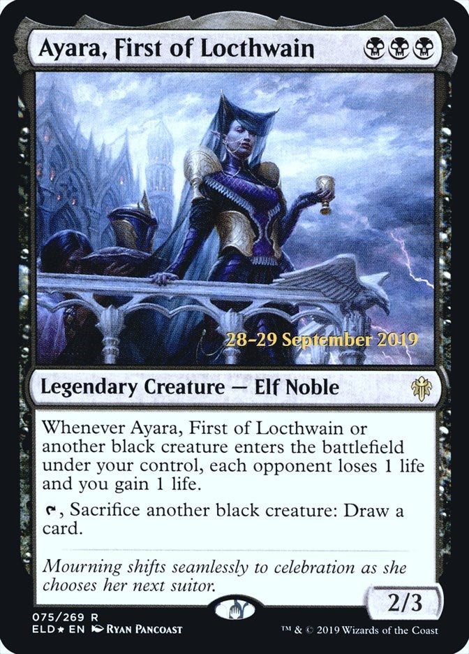 Image for Ayara, First of Locthwain (75) [Prerelease Cards] - Magic: The Gathering