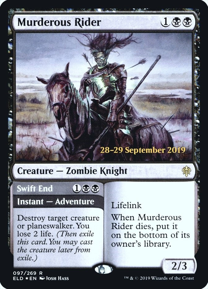 Image for Murderous Rider (97) [Prerelease Cards] - Magic: The Gathering
