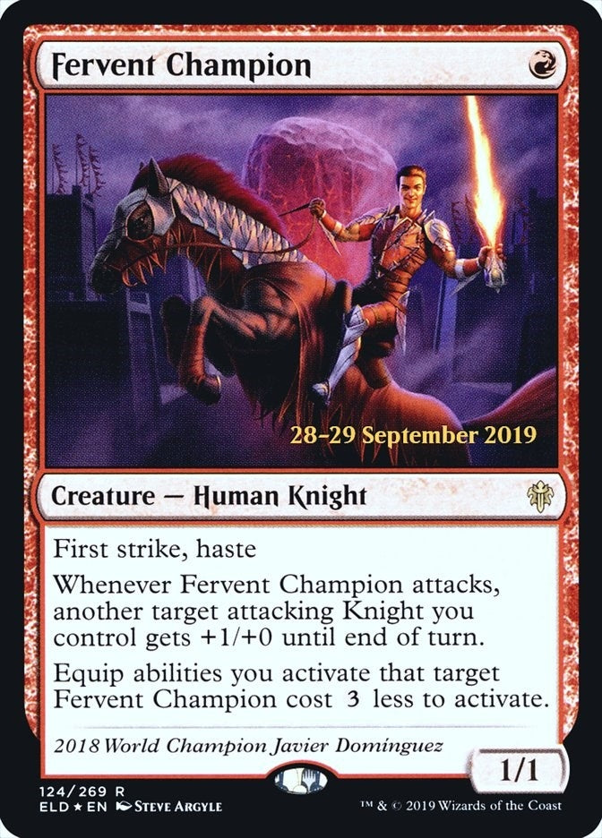 Image for Fervent Champion (124) [Prerelease Cards] - Magic: The Gathering