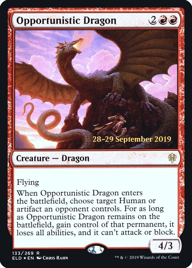 Image for Opportunistic Dragon (133) [Prerelease Cards] - Magic: The Gathering