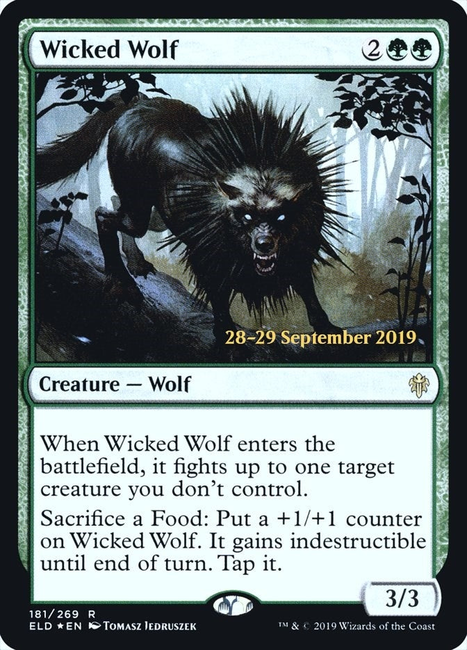 Image for Wicked Wolf (181) [Prerelease Cards] - Magic: The Gathering