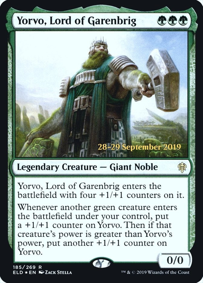 Image for Yorvo, Lord of Garenbrig (185) [Prerelease Cards] - Magic: The Gathering