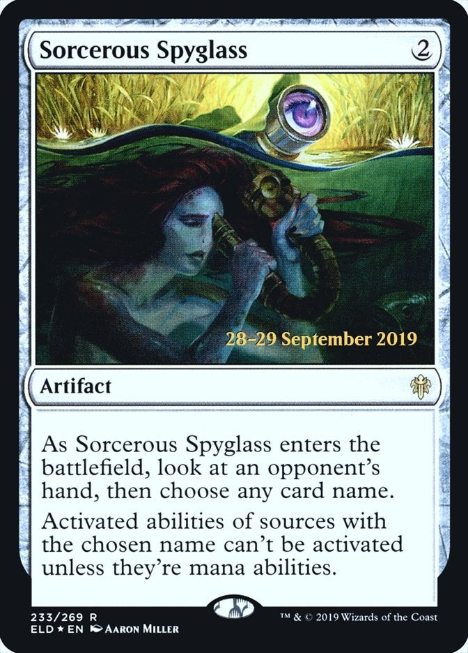 Image for Sorcerous Spyglass (ELD) (233) [Prerelease Cards] - Magic: The Gathering
