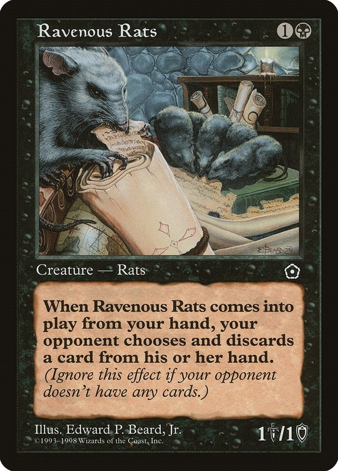 Image for Ravenous Rats [Portal Second Age] - Magic: The Gathering