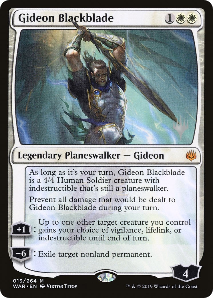 Gideon Blackblade (13) [Promo Pack: Throne of Eldraine]