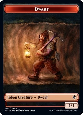 Image for Dwarf // Food (015) Double-Sided Token (7 // 15) [Throne of Eldraine] - Magic: The Gathering