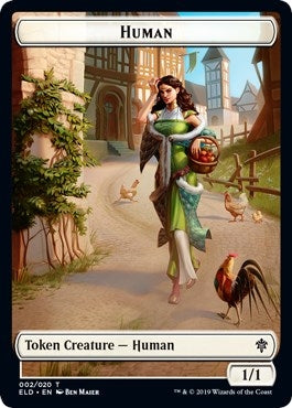 Image for Human // Food (017) Double-Sided Token (2 // 17) [Throne of Eldraine] - Magic: The Gathering