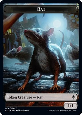Image for Rat // Food (017) Double-Sided Token (6 // 17) [Throne of Eldraine] - Magic: The Gathering