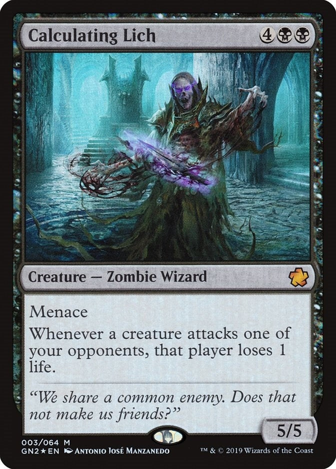 Image for Calculating Lich (3) [Magic Game Night 2019] - Magic: The Gathering