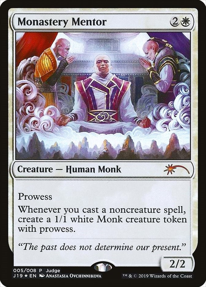 Image for Monastery Mentor (5) [Judge Promos] - Magic: The Gathering